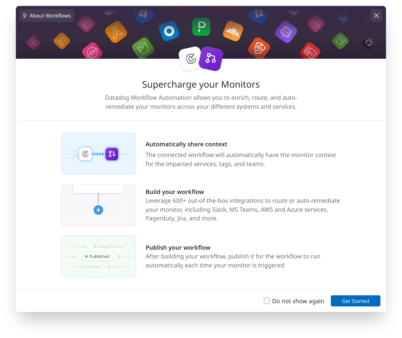 Workflow creation within Datadog Monitors